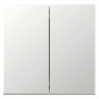 Перекрестный выключатель 2х клавишный 10А, 250В, цвет алюминий Jasmart FD3014PAL