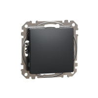 Переключатель перекрестный 1-клавишный 10АХ Schneider Electric Sedna Design, антрацит SDD114107
