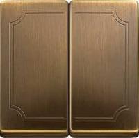 Выключатель двухклавишный Merten Antique - Artec античная латунь MTN3115-0000 | MTN412543 Schneider Electric