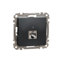Компьютерная розетка RJ45 категория 5E STP Schneider Electric Sedna Design, антрацит SDD114451S