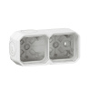 Коробка для накладного монтажа Legrand Plexo 2 поста горизонтальная (белая) 069690L