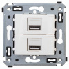 USB зарядка2 порта тип А 2100х2 mA белая DKC Avanti 4400543