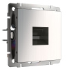Розетка Ethernet RJ-45 глянцевый никель Werkel Встраиваемые механизмы глянцевый никель W1181002