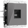 Розетка rj-45 Werkel акрил графит вкладная клемма (W1181044)