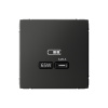 Высокоскоростная розетка USB тип-С Systeme Electric ArtGallery БАЗАЛЬТ GAL001427
