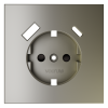 Накладка для розетки с заземлением и защитными шторками, с USB A+C Voltum S70 шелк Soft touch пластик (VLS001004)