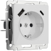 Розетка usb тип а+с Werkel акрил белый винтовая клемма (W1171741)