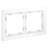 Рамка стеклянная на 2 поста Voltum S70 стекло/пластик белая матовая (VLS110202)