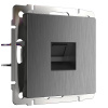 Розетка Ethernet RJ-45 графит рифленый Werkel Встраиваемые механизмы графит рифленый W1181004