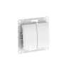 Выключатель 2-клавишный Systeme Electric Glossa, сх.5, 10АХ, мех., быстрозажим. клем., БЕЛЫЙ GSL000151S