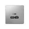 Высокоскоростная розетка USB тип-С Systeme Electric ArtGallery алюминий GAL000327