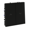 Выключатель для жалюзи Voltum S70 пластик черный Soft touch 10А (VLS020708)