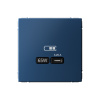 Высокоскоростная розетка USB тип-С Systeme Electric ArtGallery аквамарин GAL001127