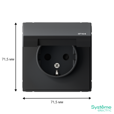 GAL441046 Systeme Electric Schneider Electric ArtGallery цвет карбон