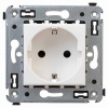Розетка 220v c/з и шторками белая DKC Avanti 4400003