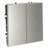 Выключатель для жалюзи Voltum S70 пластик сталь Soft touch 10А (VLS020705)