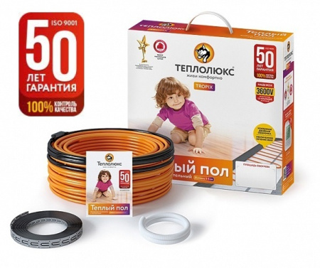 Нагревательный кабель для теплого пола Теплолюкс TROPIX ТЛБЭ 100 Вт 5 м