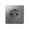 Розетка с заземлением со шторками Systeme Electric ArtGallery, 16А, сталь  GAL000945