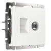 Розетка ТВ+Ethernet RJ-45 6 cat. белый Werkel Встраиваемые механизмы белые W1181301