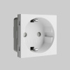 Розетка на 2 модуля с заземлением и шторками Werkel белый W1171160