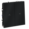 Выключатель для жалюзи Voltum S70 пластик графит Soft touch 10А (VLS020707)