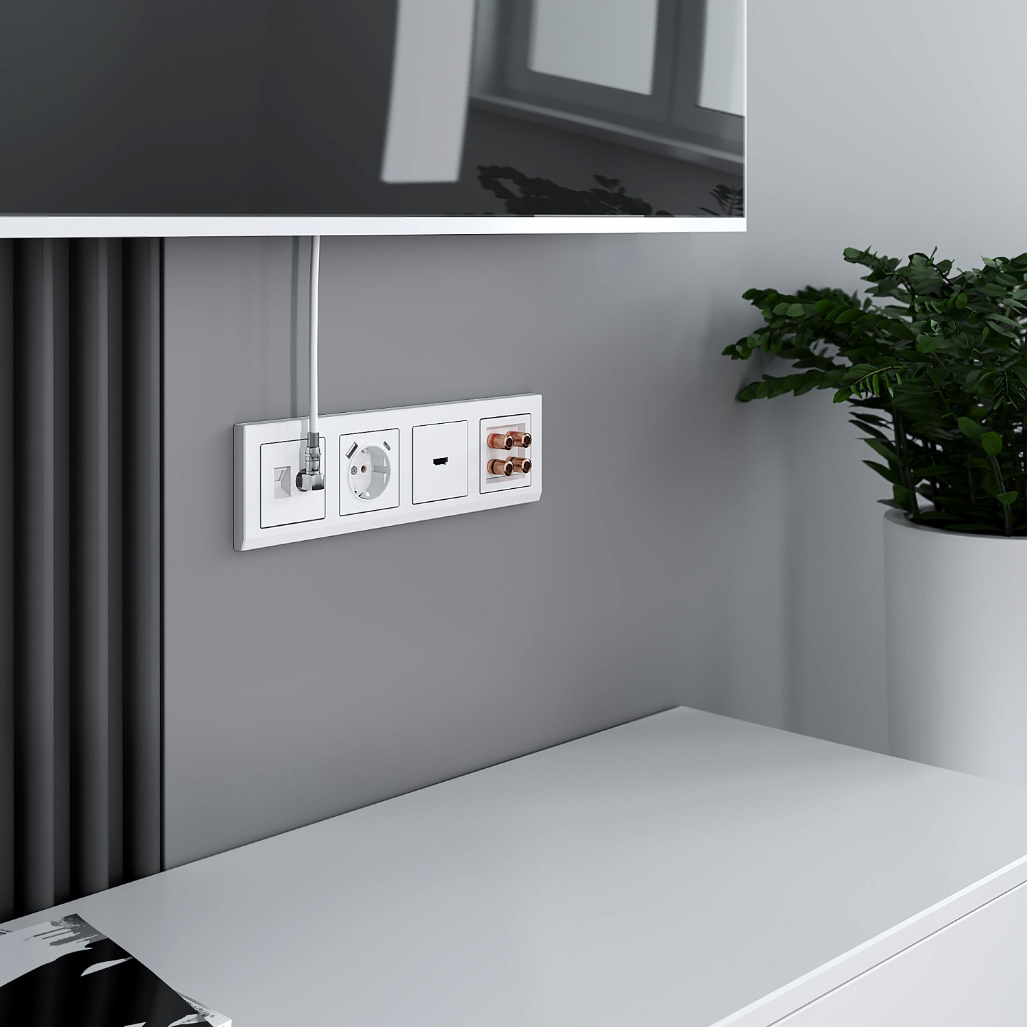 Розетка ТВ и Интернет