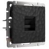 Розетка Ethernet RJ-45 черный Werkel Встраиваемые механизмы Hammer черные W1281008