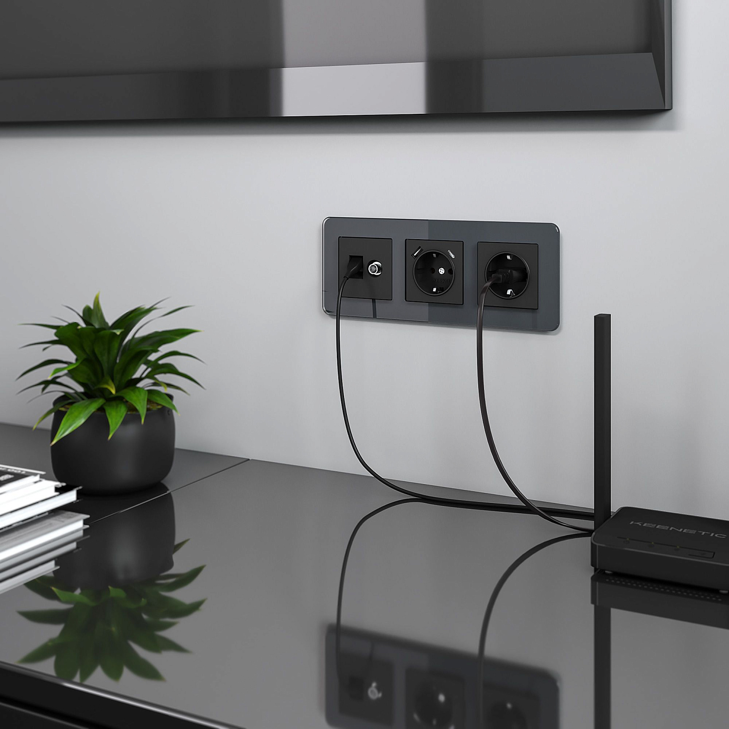 Розетка ТВ и Интернет