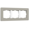 Рамка 3-постовая Werkel Split дымчатый-белый, soft-touch W0033067