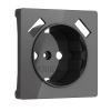 Розетка с заземлением, шторками и usb Werkel акрил графит винтовая клемма (W1179544 + W1171501)