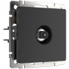 TV розетка проходная черная матовая Werkel W1184008