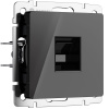 Розетка rj-45 Werkel акрил черный вкладная клемма (W1181048)