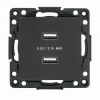 Зарядка usb 2 порта тип А 2100 mA черная EKF EZR16-028-10-2USB