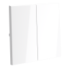 Клавиши для выключателя/переключателя двухклавишного Voltum S70 белый глянцевый пластик (VLS000301)