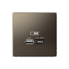 Высокоскоростная розетка USB А+С Systeme Electric ArtGallery мокко GAL000629