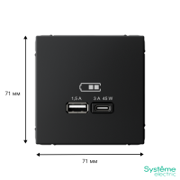 GAL001029 Systeme Electric Schneider Electric ArtGallery цвет карбон