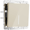 Выключатель одноклавишный с подсветкой Werkel акрил айвори самозажимного типа (W1110143)