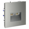 Розетка компьютерная двойная RJ45+RJ45 кат.6 Voltum S70 пластик сталь Soft touch (VLS060205)
