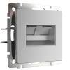 Розетка двойная Ethernet RJ-45 серебряный Werkel Встраиваемые механизмы серебряные W1181106