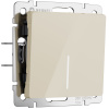 Выключатель двухклавишный проходной с подсветкой Werkel акрил айвори самозажимного типа (W1112143)
