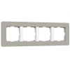 Рамка 4-постовая Werkel Split дымчатый-белый, soft-touch W0043067